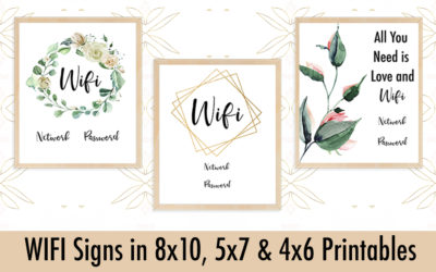 WIFI Printable Template in 8×10, 5×7 and 4×6