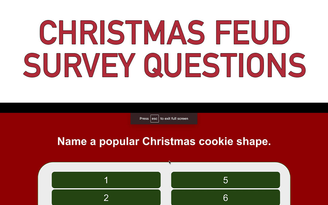 Family Feud Christmas Questions and Answers