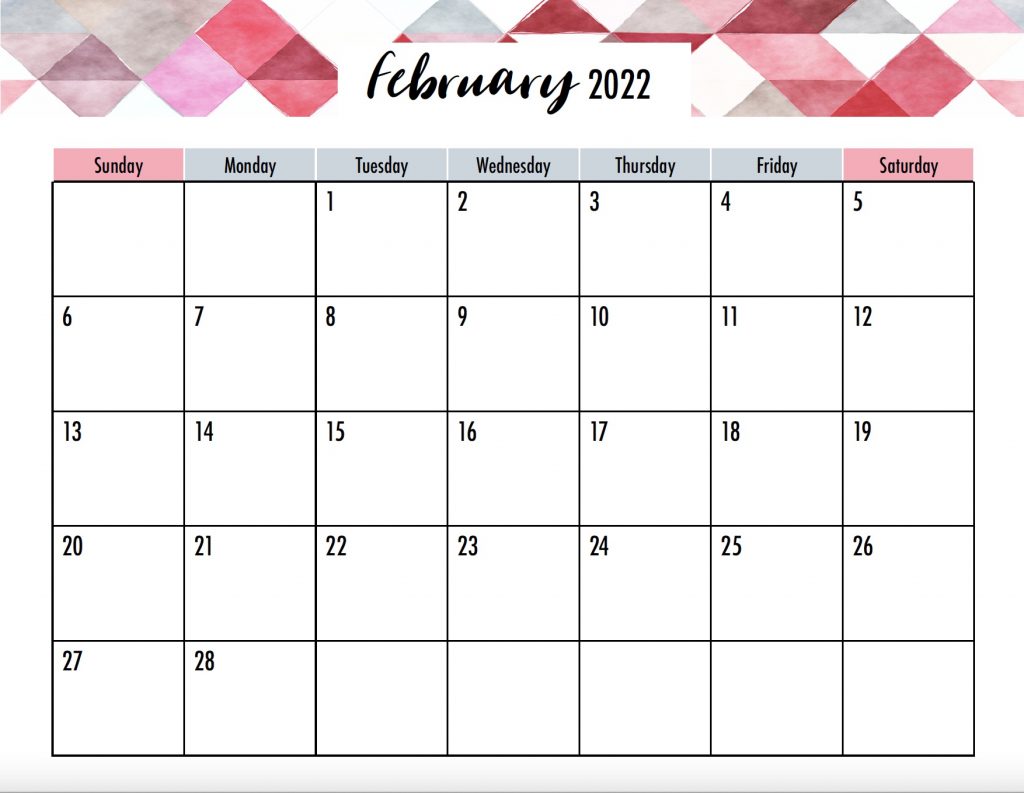 February 2022 SS No Holidays