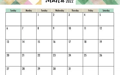 March 2022 Calendar Free Printable
