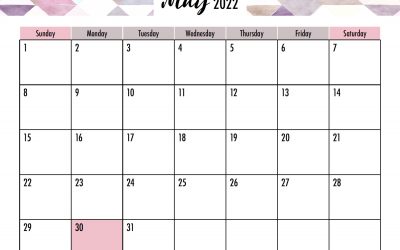May 2022 Calendar Free Printable